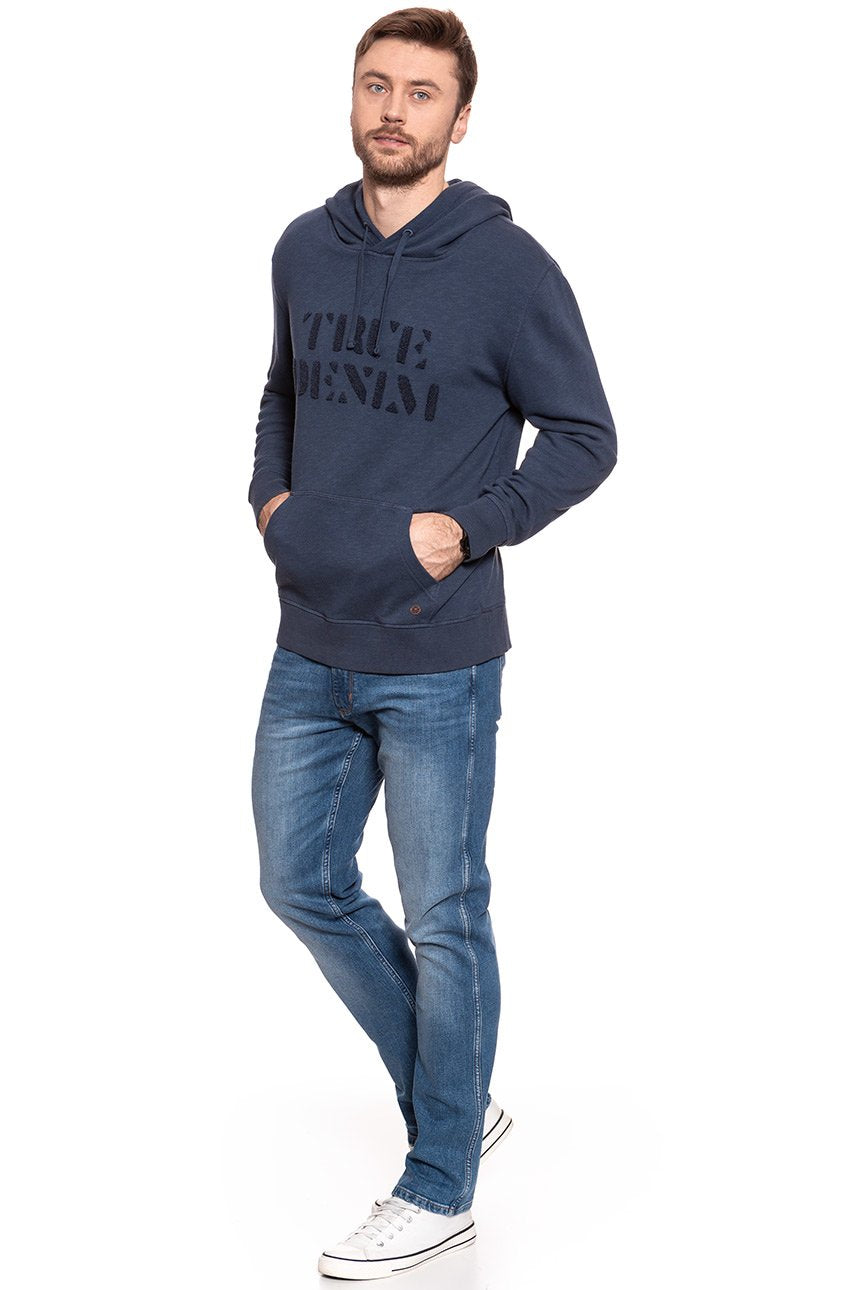 MUSTANG BLUZA Terry Hoodie BLUE NIGHTS 1006030 4085