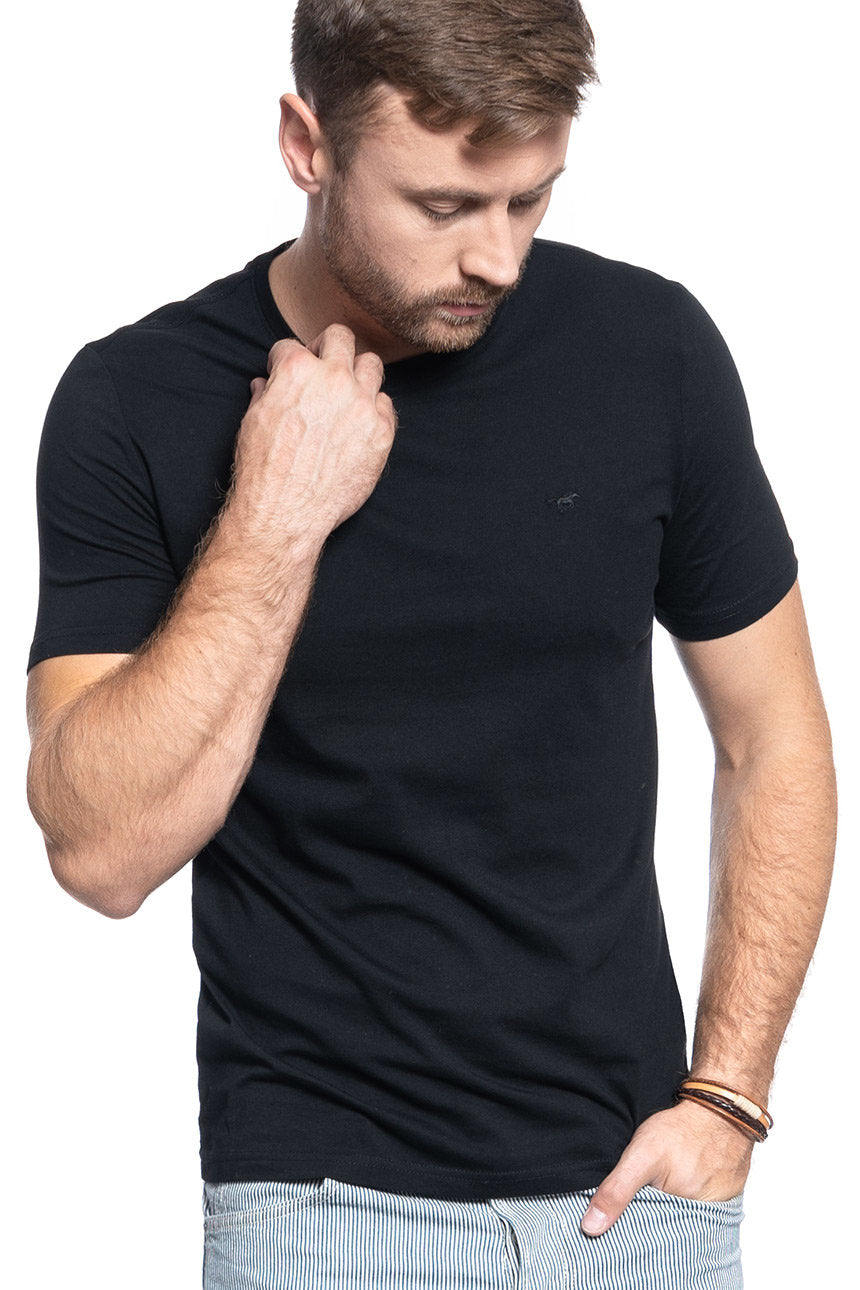 MUSTANG 2-Pack C-Neck MĘSKA KOSZULKA T-SHIRT DWUPAK Black 1006169 4142