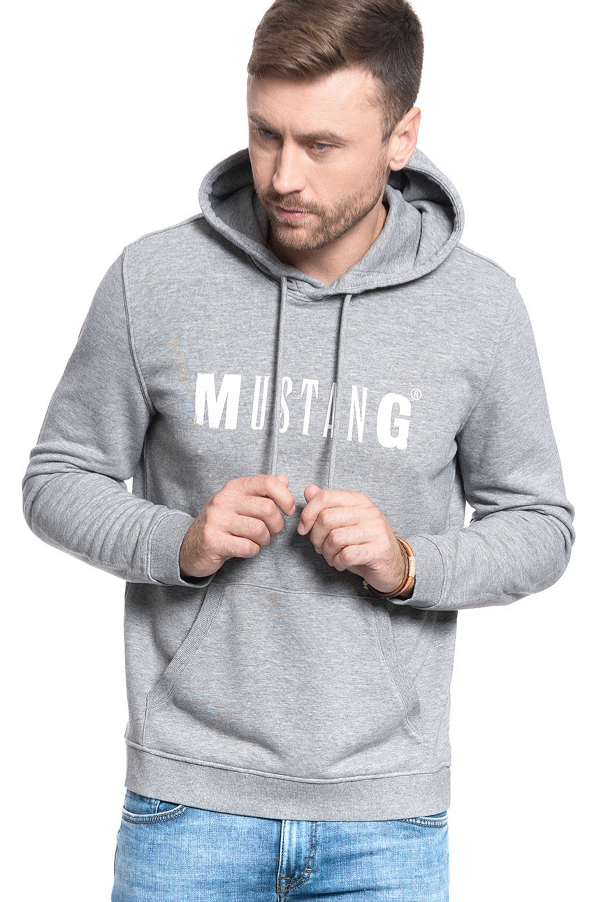 MUSTANG BLUZA Hoody MID GREY MELANGE 1006289 4140