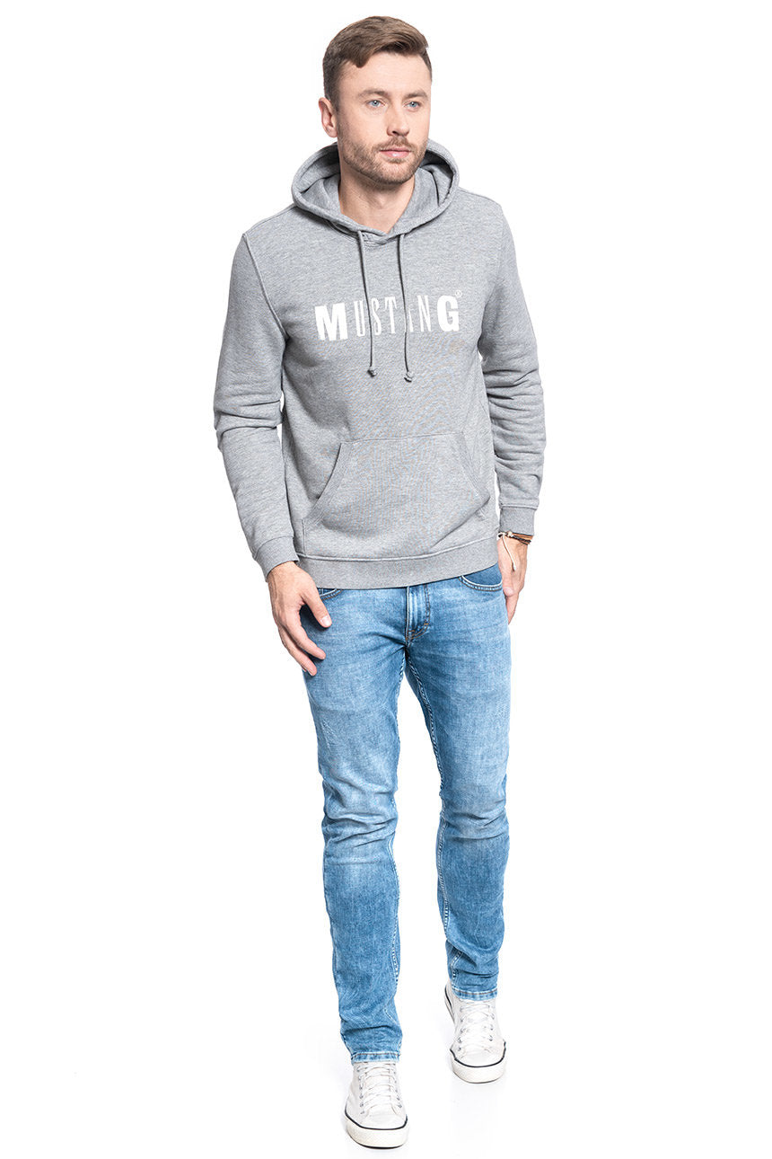 MUSTANG BLUZA Hoody MID GREY MELANGE 1006289 4140