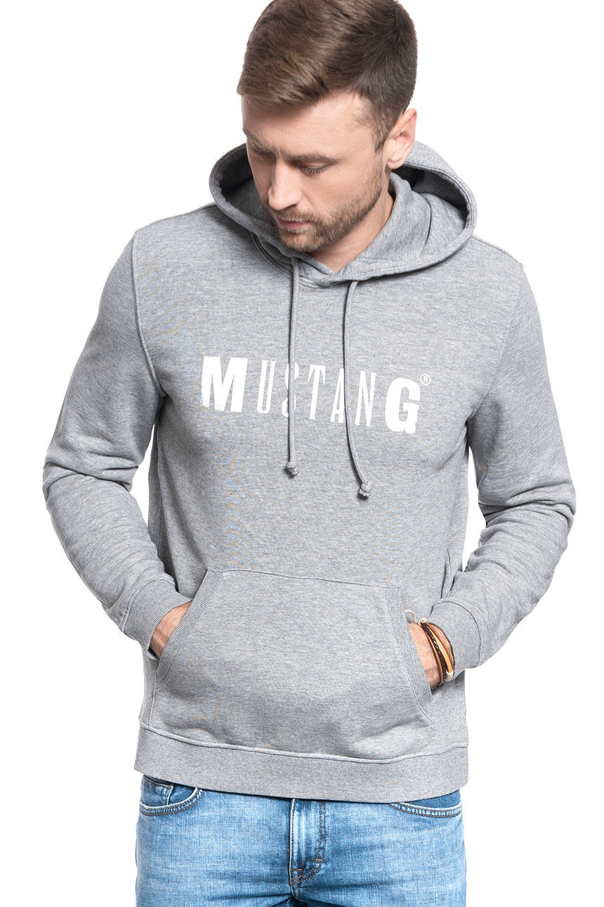 MUSTANG BLUZA Hoody MID GREY MELANGE 1006289 4140