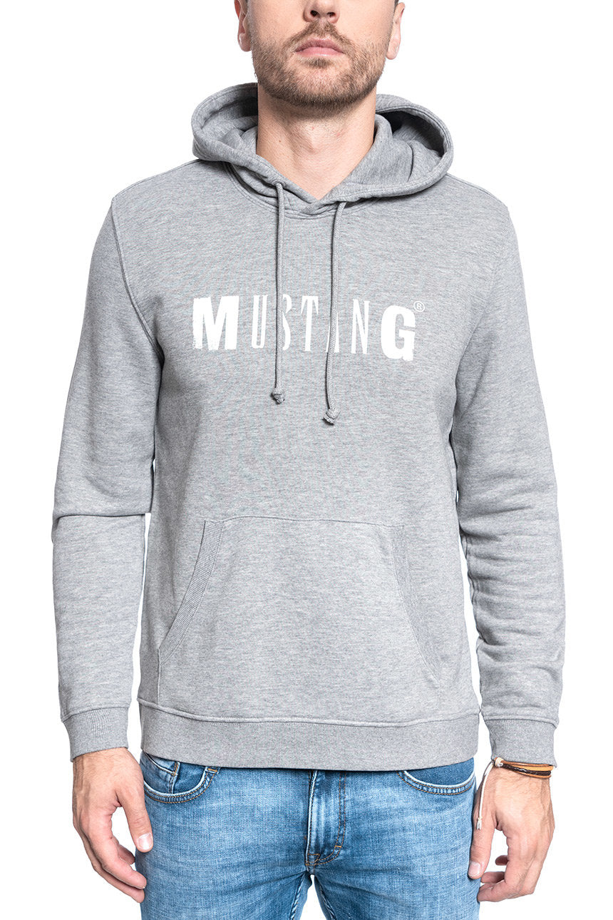 MUSTANG BLUZA Hoody MID GREY MELANGE 1006289 4140