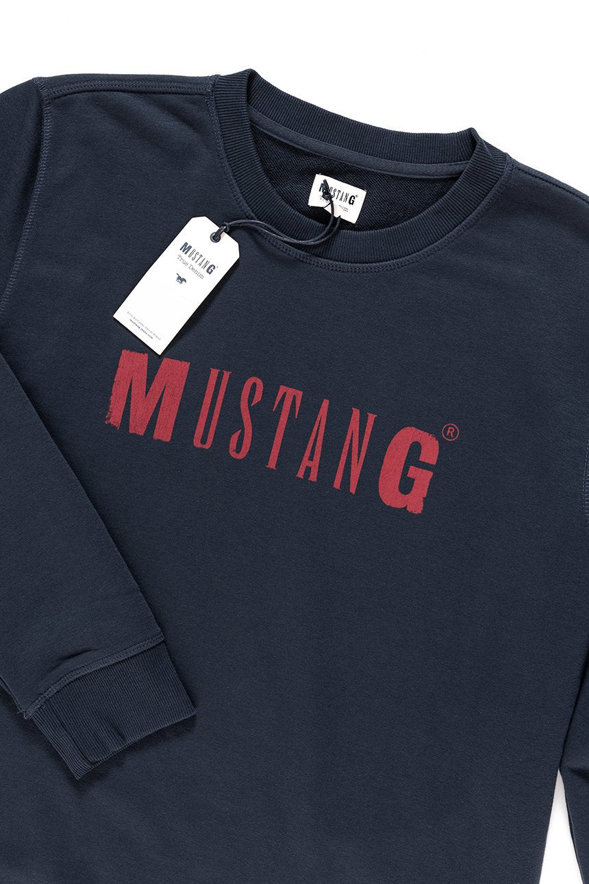 MUSTANG LOGO SWEATSHIRT BLUE NIGHTS 1006290 4085