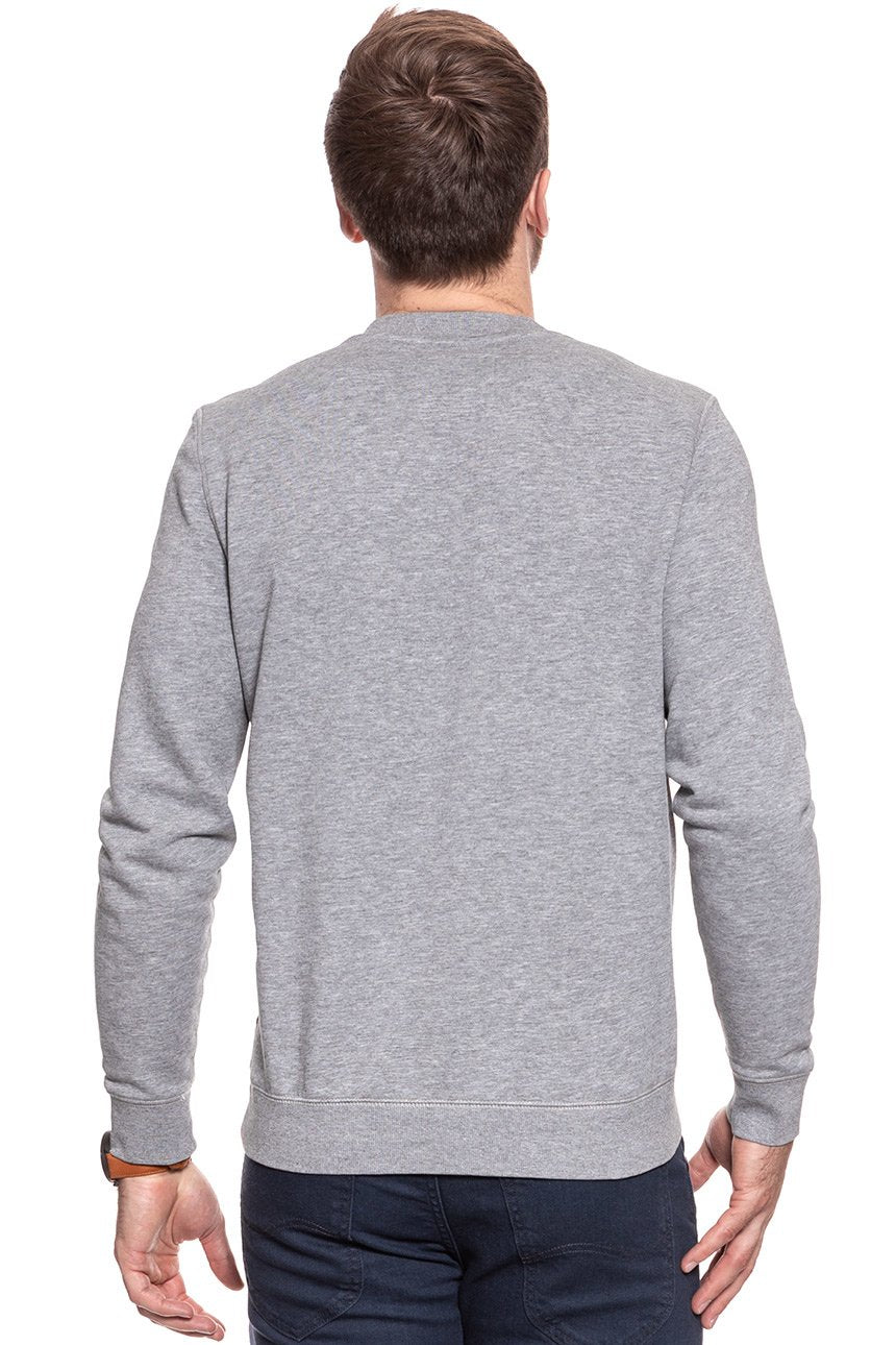 MUSTANG Logo Sweatshirt MID GREY MELANGE 1006823 4140