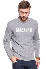 MUSTANG Logo Sweatshirt MID GREY MELANGE 1006823 4140