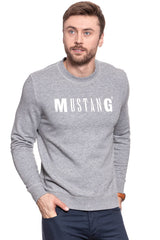 MUSTANG Logo Sweatshirt MID GREY MELANGE 1006823 4140