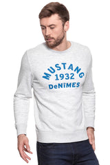 MUSTANG BLUZA Basic Crewneck LIGHT GREY MEL. 1007003 4163