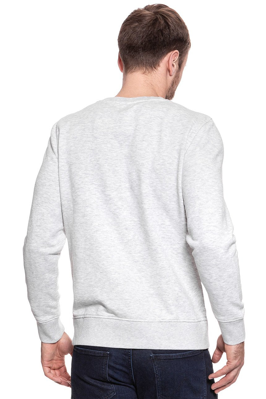 MUSTANG BLUZA Basic Crewneck LIGHT GREY MEL. 1007003 4163