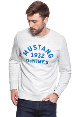 MUSTANG BLUZA Basic Crewneck LIGHT GREY MEL. 1007003 4163