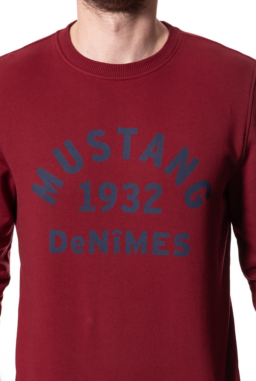 MUSTANG BLUZA Basic Crewneck RHUBARB 1007003 7194