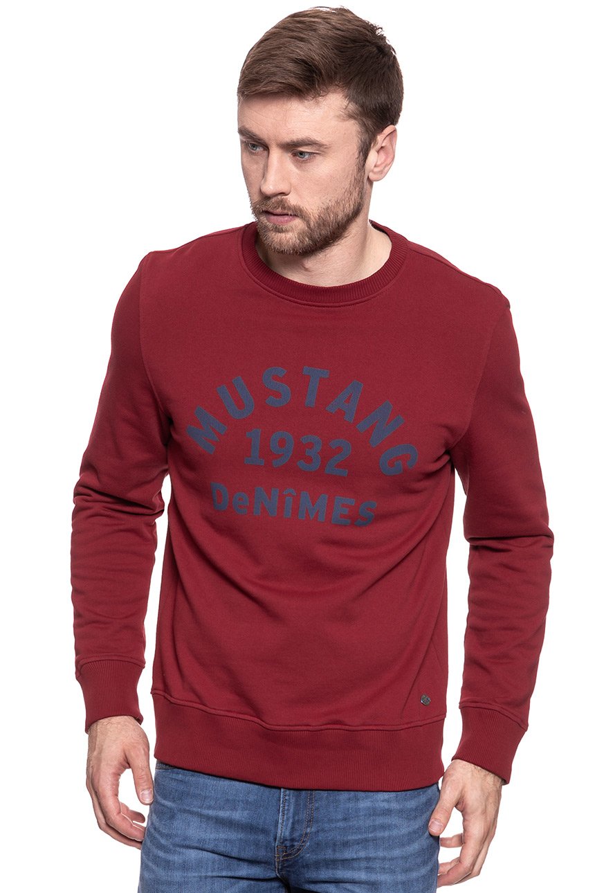 MUSTANG BLUZA Basic Crewneck RHUBARB 1007003 7194