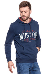 MUSTANG BLUZA Printed Hoodie DRESS BLUES 1007004 5334