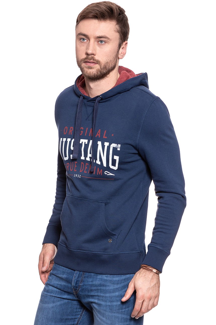 MUSTANG BLUZA Printed Hoodie DRESS BLUES 1007004 5334