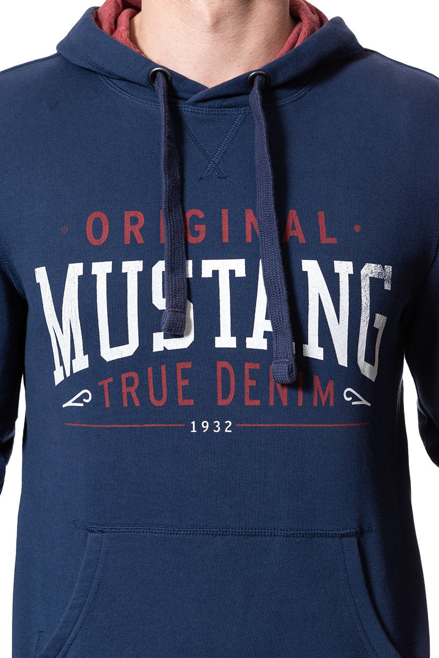 MUSTANG BLUZA Printed Hoodie DRESS BLUES 1007004 5334