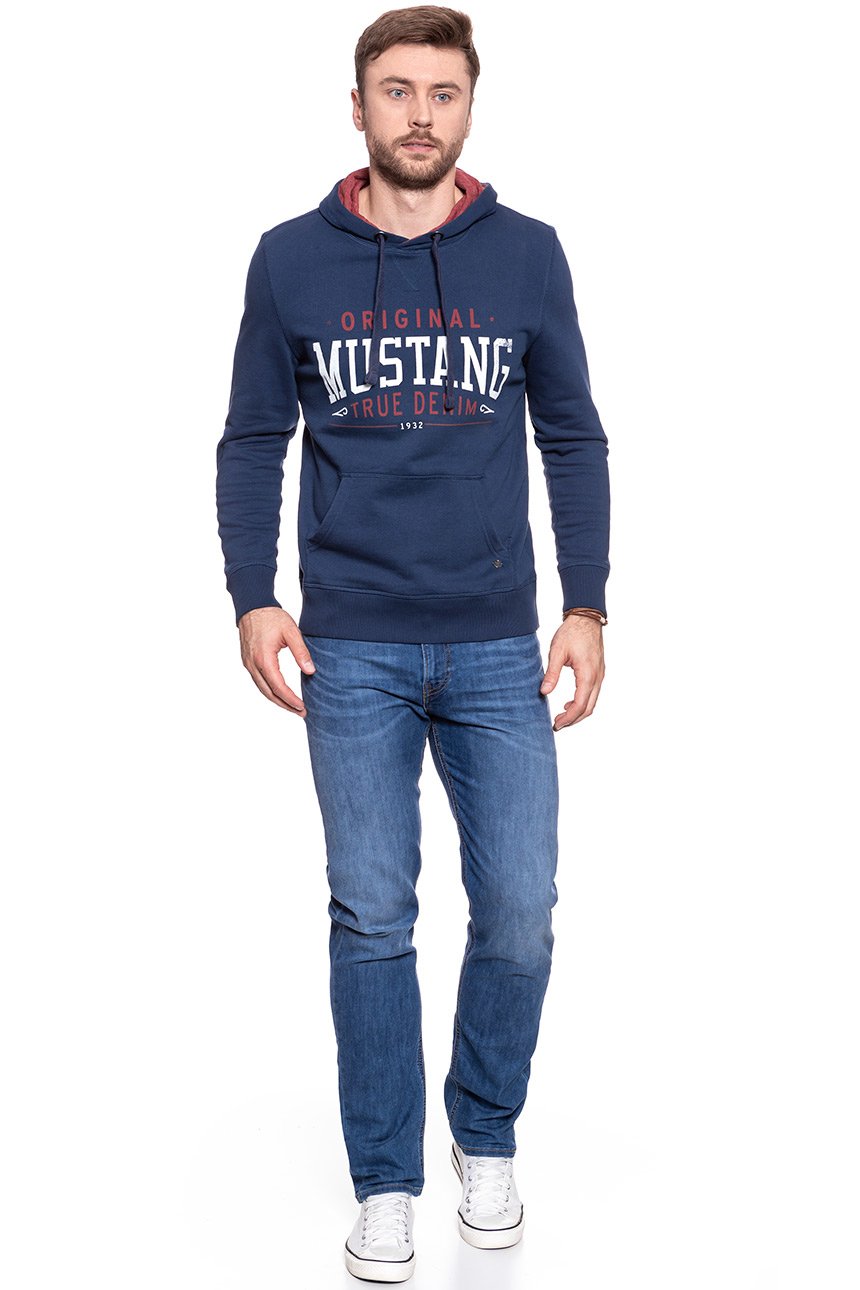 MUSTANG BLUZA Printed Hoodie DRESS BLUES 1007004 5334