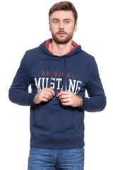 MUSTANG BLUZA Printed Hoodie DRESS BLUES 1007004 5334