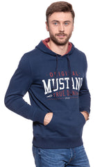 MUSTANG BLUZA Printed Hoodie DRESS BLUES 1007004 5334