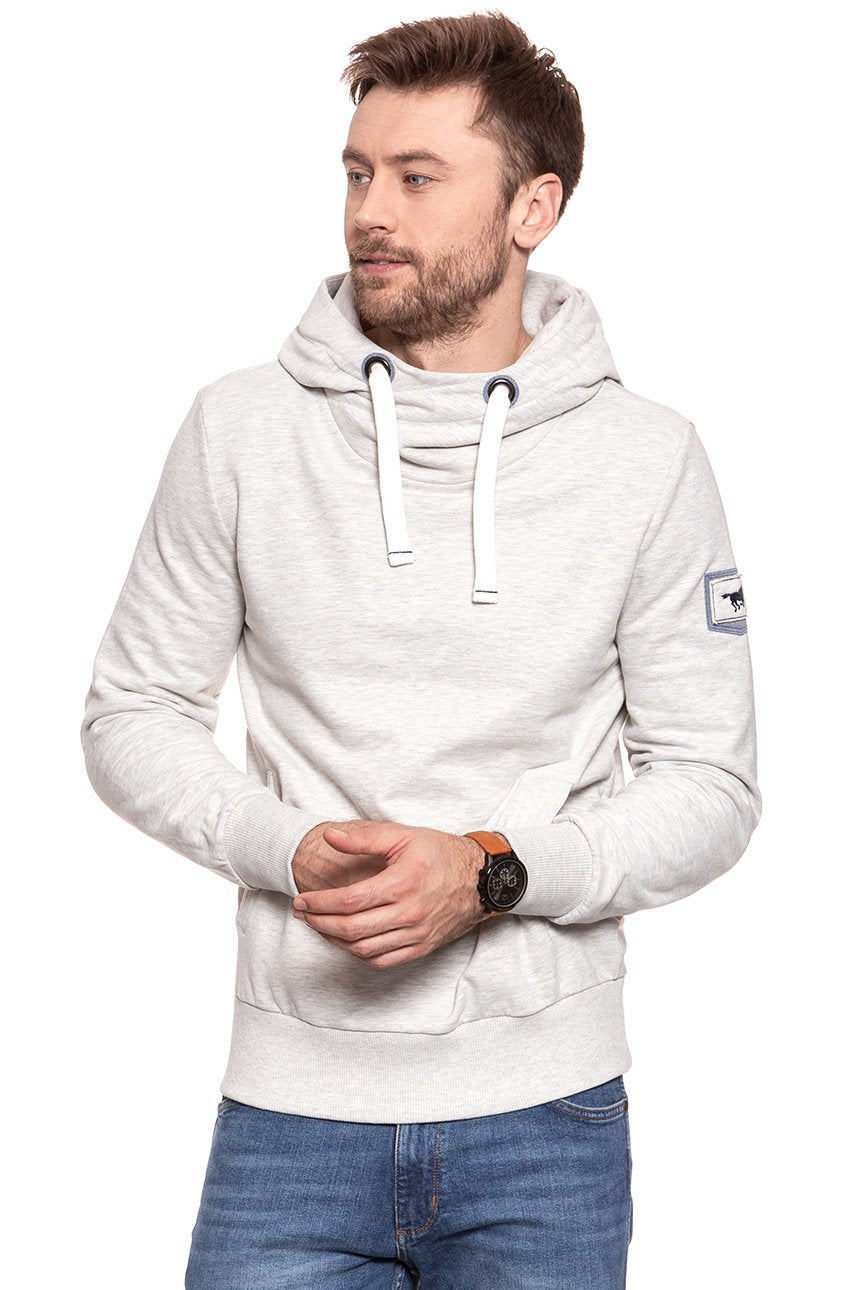 MUSTANG COSY HOODIE LIGHT GREY MEL 1007006 4163