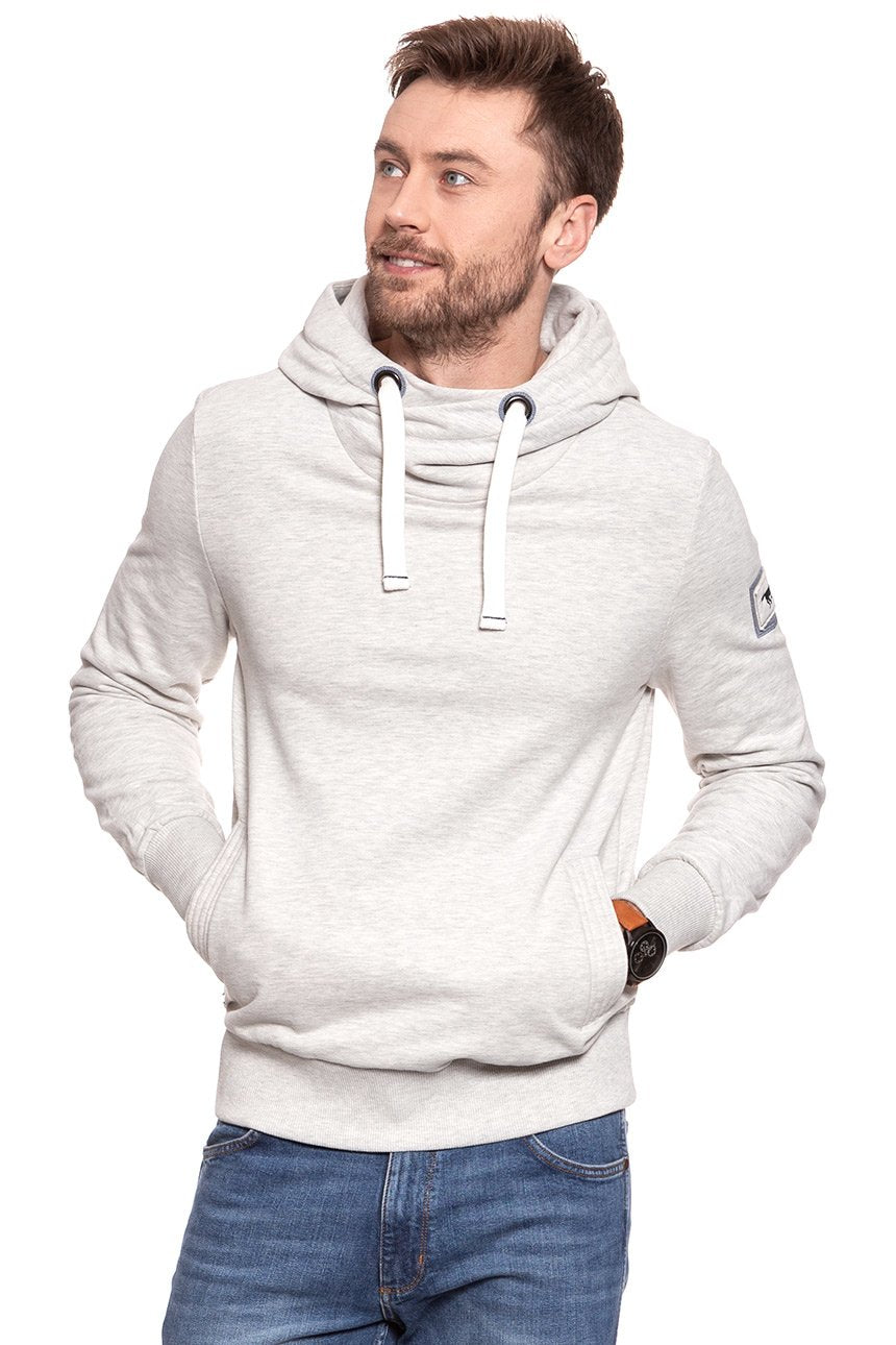 MUSTANG COSY HOODIE LIGHT GREY MEL 1007006 4163