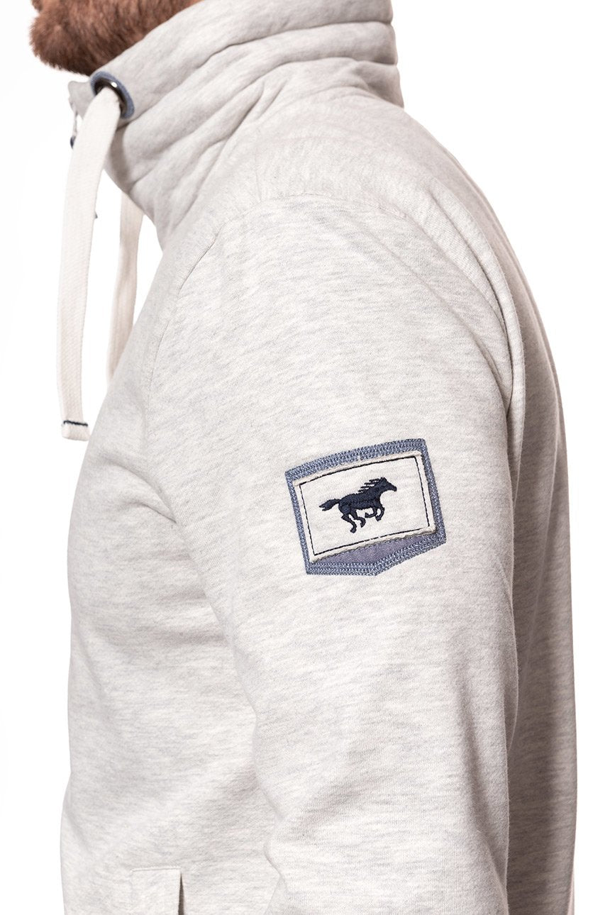 MUSTANG BLUZA Cosy Sweatjacket LIGHT GREY MEL. 1007007 4163