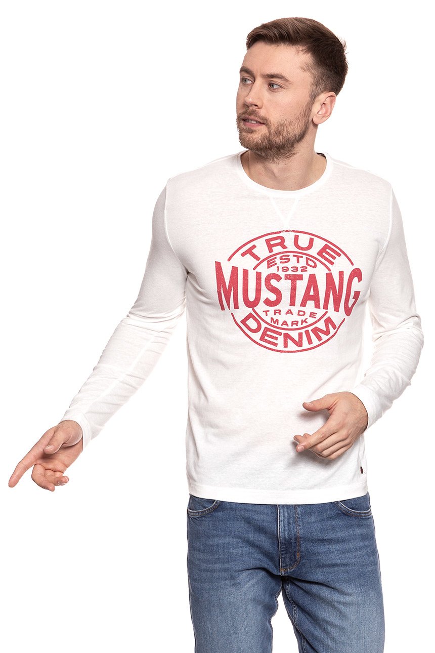 LONGSLEEVE MUSTANG Printed Longsleeve CLOUD DANCER 1007065 2020