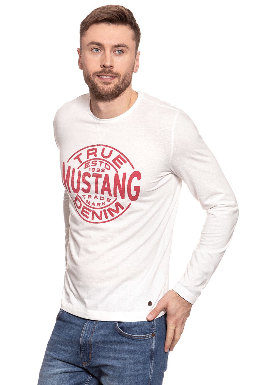 LONGSLEEVE MUSTANG Printed Longsleeve CLOUD DANCER 1007065 2020