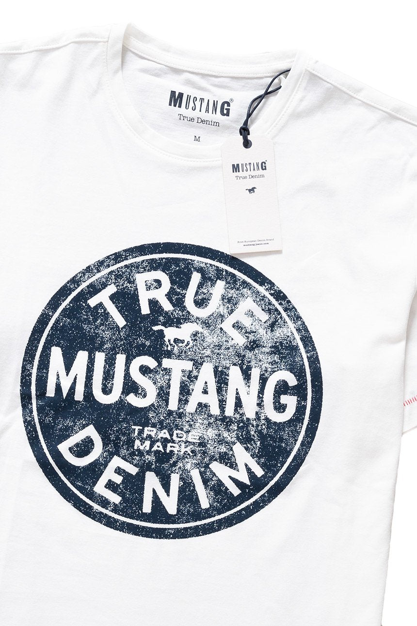 MUSTANG T SHIRT Printed Tee CLOUD DANCER 1007070 2020