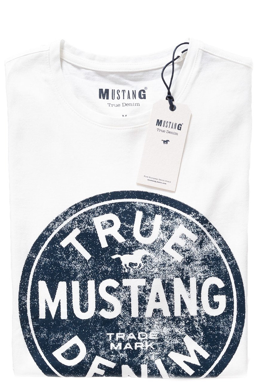 MUSTANG T SHIRT Printed Tee CLOUD DANCER 1007070 2020