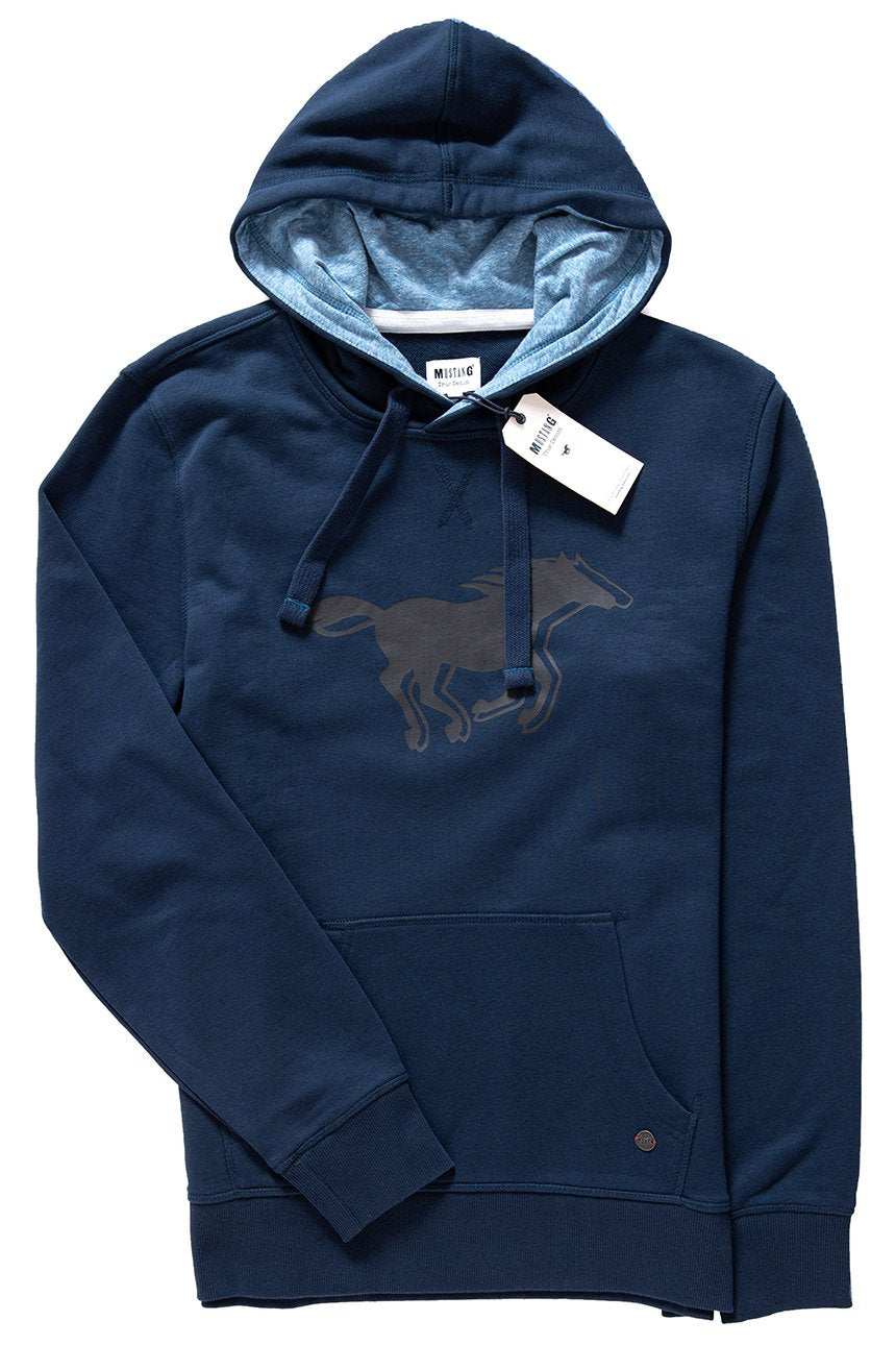 MUSTANG BLUZA LOGOPRINT HOODIE DRESS BLUES 1007258 5334