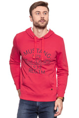 MUSTANG BLUZA Logo Hoodie TOMATO PUREE 1007261 7129