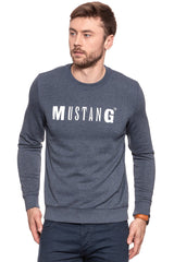 MUSTANG Logo Sweatshirt Blue Nights Melange 1007290 5370