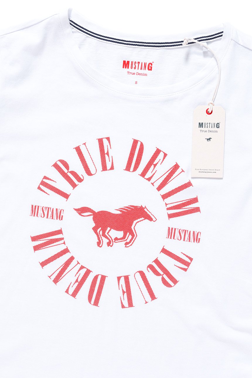 MUSTANG T SHIRT DAMSKI Printed T-Shirt general White 1007445 2045