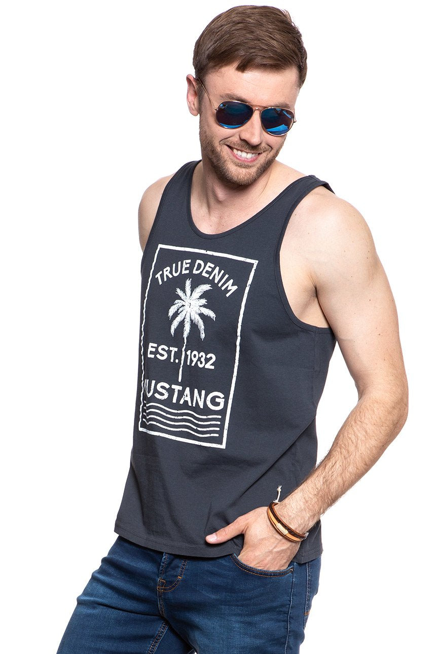 MUSTANG  Printed Tanktop MĘSKI BEZRĘKAWNIK PHANTOM 1007633 4087