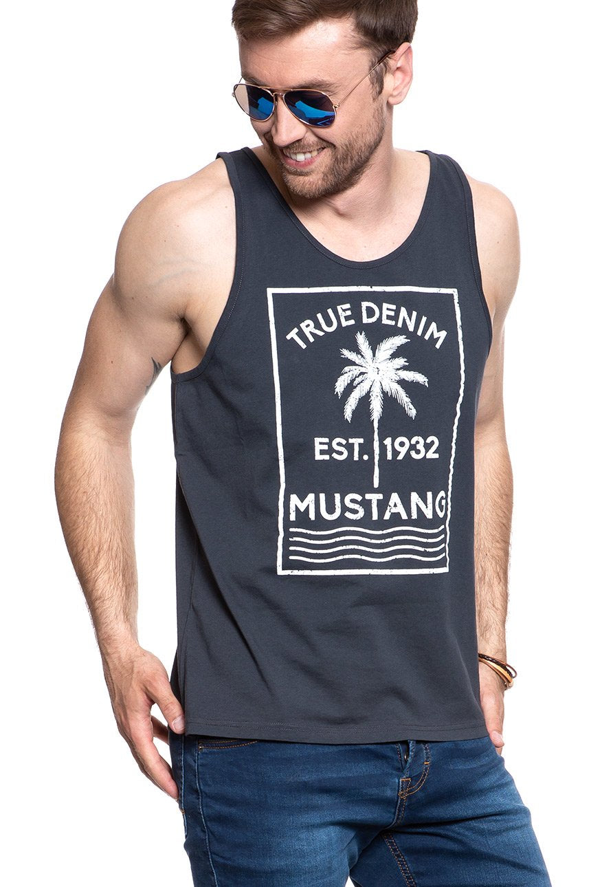 MUSTANG  Printed Tanktop MĘSKI BEZRĘKAWNIK PHANTOM 1007633 4087