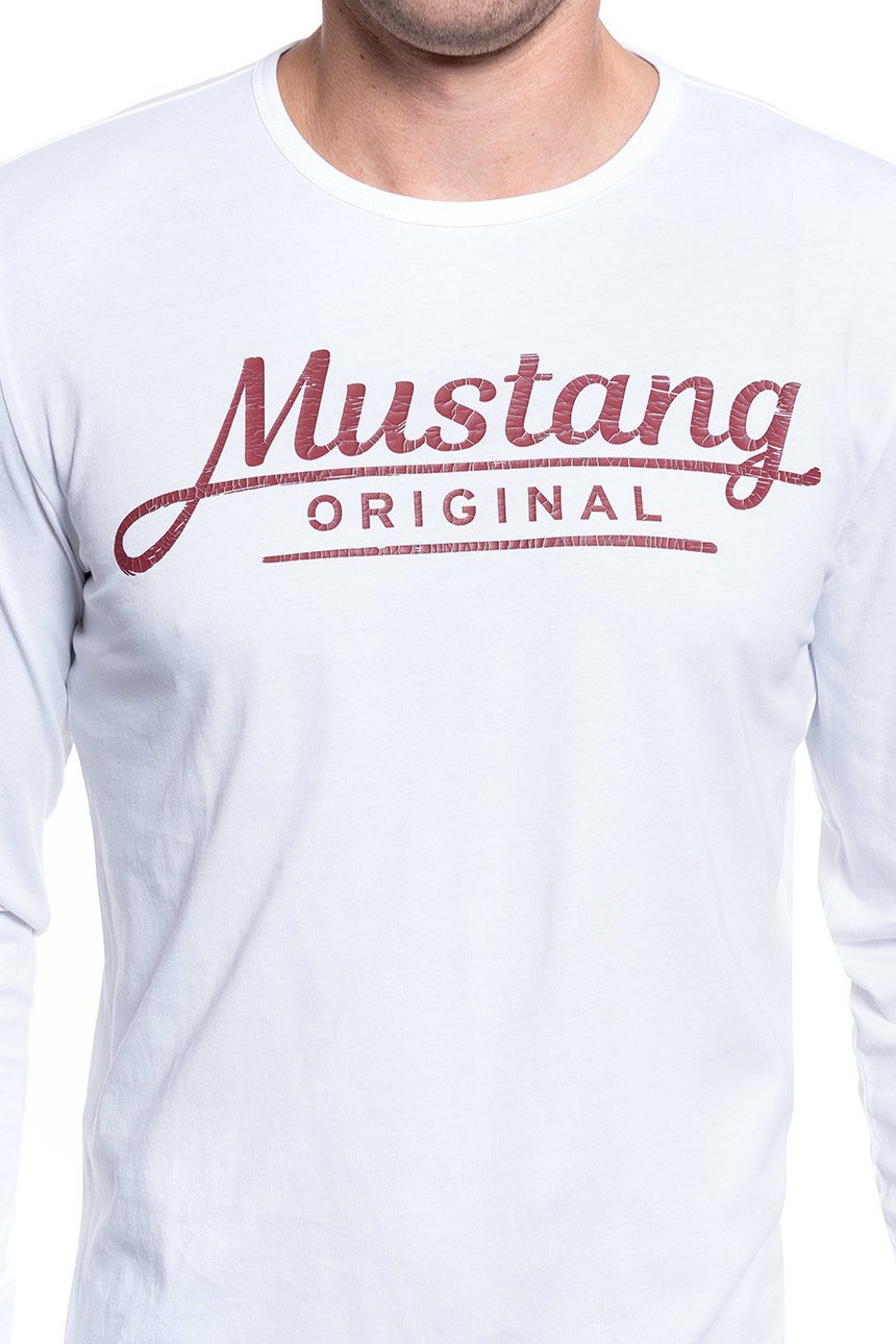 MĘSKI LONGSLEEVE MUSTANG ADRIAN C PRINT GENERAL WHITE 1007855 2045