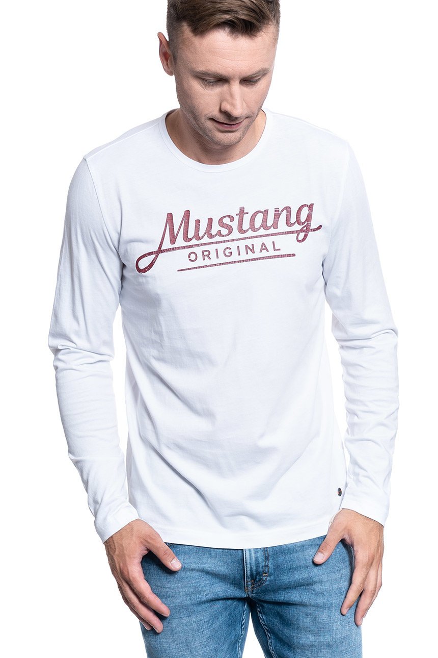 MĘSKI LONGSLEEVE MUSTANG ADRIAN C PRINT GENERAL WHITE 1007855 2045