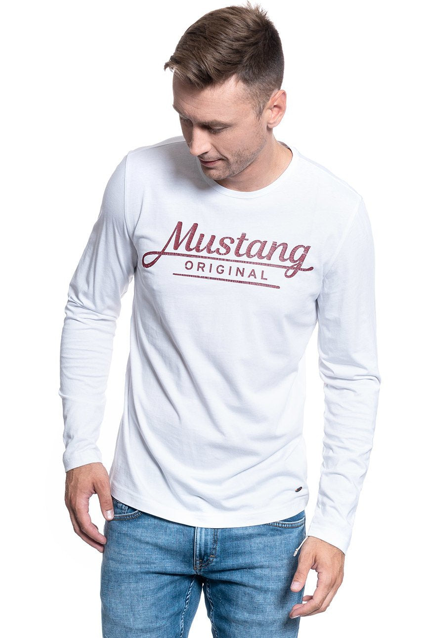 MĘSKI LONGSLEEVE MUSTANG ADRIAN C PRINT GENERAL WHITE 1007855 2045