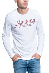 MĘSKI LONGSLEEVE MUSTANG ADRIAN C PRINT GENERAL WHITE 1007855 2045