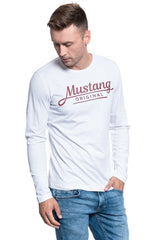 MĘSKI LONGSLEEVE MUSTANG ADRIAN C PRINT GENERAL WHITE 1007855 2045