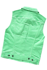 DAMSKA BEZRĘKAWNIK JEANSOWY LEE SLEEVELESS RIDER SPRING GREEN L547EV27 KAMIZELKA