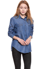 KOSZULA JEANSOWA DAMSKA LEE WESTERN SHIRT BLEACHED DENIM L46CKRES