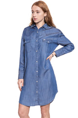 DAMSKA SUKIENKA LEE SHIRT DRESS BLEACHED DENIM L50UKRES