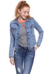 DAMSKA KURTKA JEANSOWA LEE RIDER JACKET SUPER STONEWASH L54MRD66