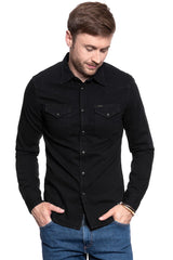 KOSZULA JEANSOWA MĘSKA LEE WESTERN SHIRT PITCH BLACK L643KBGL