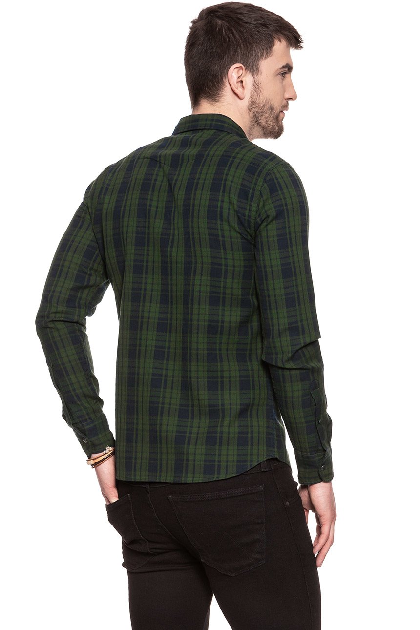 LEE WESTERN SHIRT FOREST GREEN L644CUDF