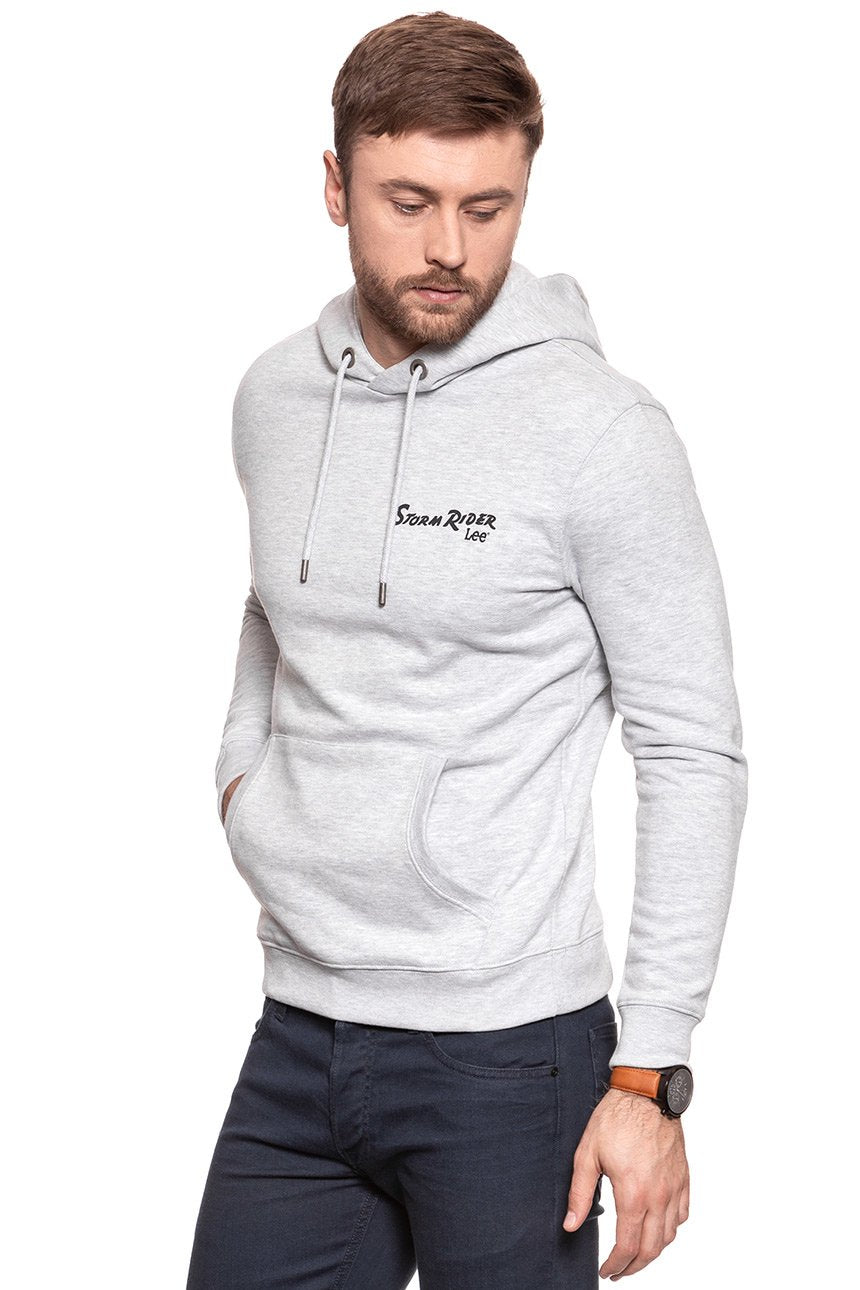 BLUZA MĘSKA LEE STORM RIDER HOODY SHARP GREY MELE L81FUB03