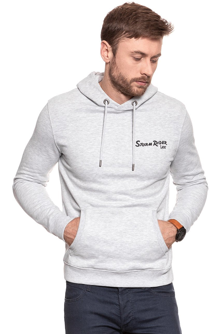 BLUZA MĘSKA LEE STORM RIDER HOODY SHARP GREY MELE L81FUB03