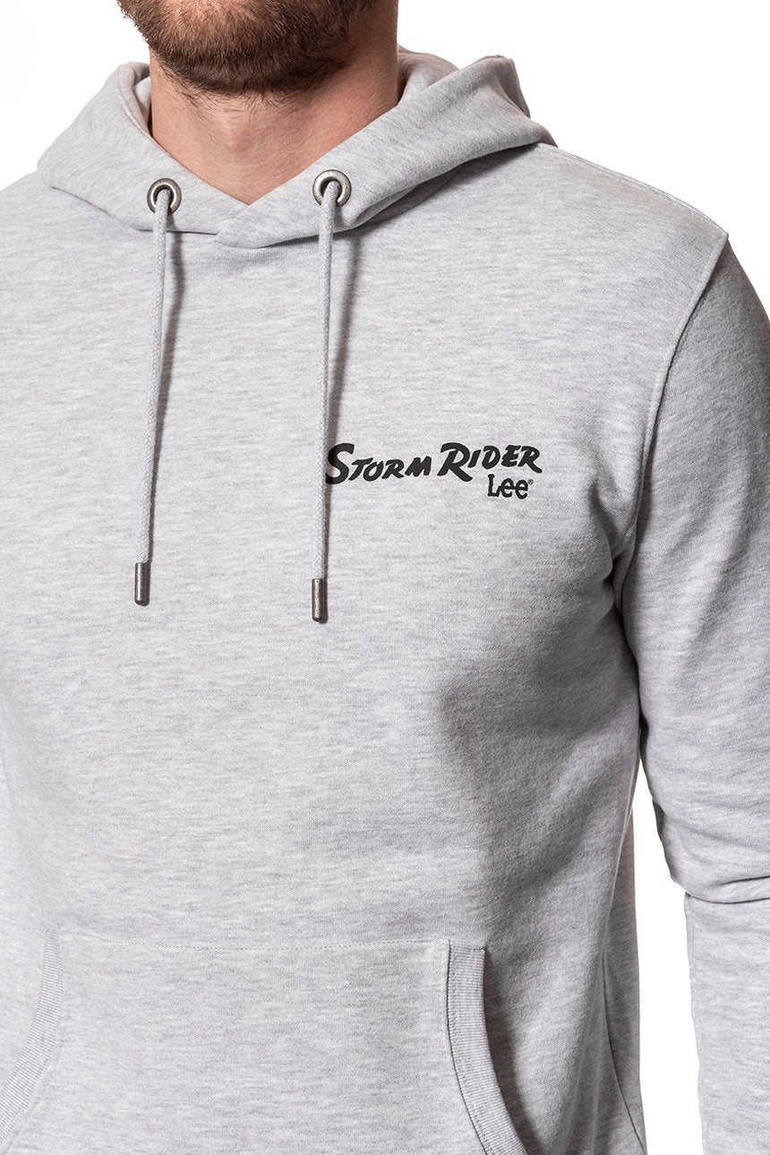 BLUZA MĘSKA LEE STORM RIDER HOODY SHARP GREY MELE L81FUB03