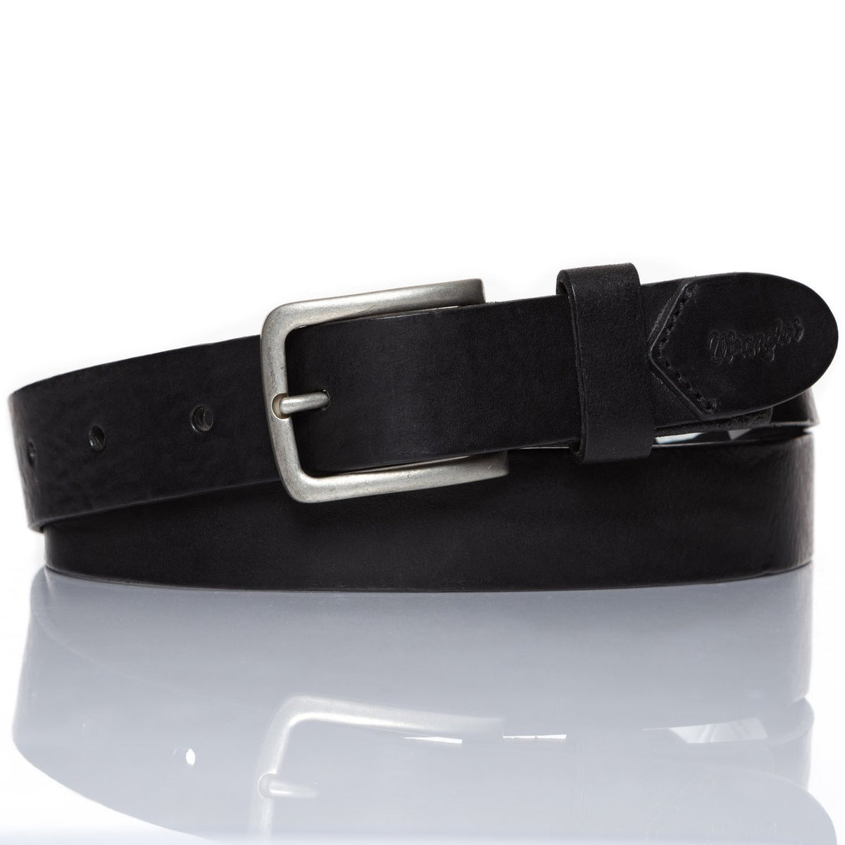 PASEK WRANGLER PATCH BELT BLACK W0B00U101