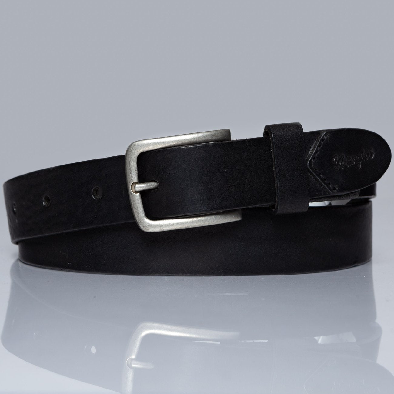 PASEK WRANGLER PATCH BELT BLACK W0B00U101